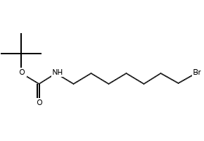 (7-Bromoheptyl)carbamic acid tert-butyl ester structure, CAS 142356-34-1