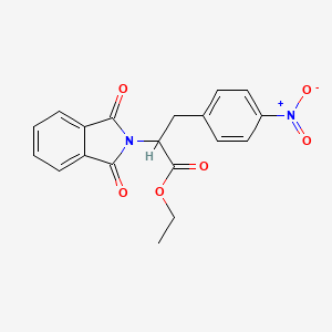 ethyl (S)-1,3-dihydro-alpha-[(4-nitrophenyl)methyl]-1,3-dioxo-2H-isoindole-2-acetate structure, CAS 17451-67-1