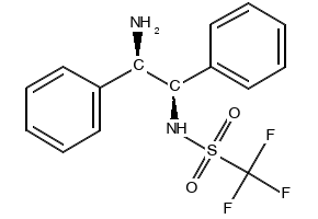 N-[(1R,2R)-2-aMino-1,2-diphenylethyl]-1,1,1-trifluoro-MethanesulfonaMide structure, CAS 852212-89-6