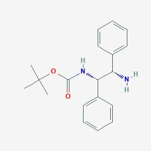 Carbamic acid, N-[(1S,2S)-2-amino-1,2-diphenylethyl]-, 1,1-dimethylethyl ester structure, CAS 1307885-06-8