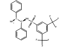 1S,2S-N-[3,5-bis(trifluoromethyl)]benzene sulfonamide-1,2-diphenyl ethylenediamine structure, CAS 313342-22-2
