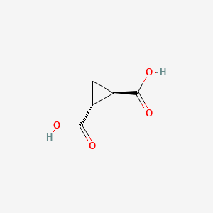 (+/-)-trans-1,2-Cyclopropanedicarboxylic acid structure, CAS 58616-95-8