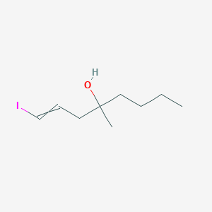 1-Octen-4-ol, 1-iodo-4-methyl-, (E)- (9CI) structure, CAS 62555-04-8