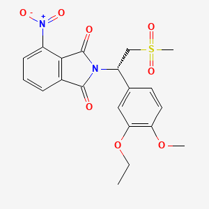 (S)-2-(1-(3-ethoxy-4-methoxyphenyl)-2-(methylsulfonyl)ethyl)-4-nitroisoindoline-1,3-dione structure, CAS 2A-2195523