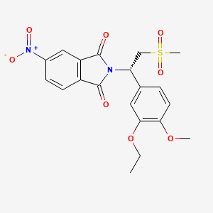 (S)-2-(1-(3-ethoxy-4-methoxyphenyl)-2-(methylsulfonyl)ethyl)-5-nitroisoindoline-1,3-dione structure, CAS 2A-2195524