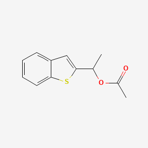 Benzo[b]thiophene-2-methanol, α-methyl-, 2-acetate structure, CAS 26929-23-7