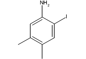 2-IODO-4,5-DIMETHYLBENZENAMINE structure, CAS 117832-17-4