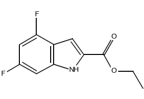 4,6-DIFLUOROINDOLE-2-ETHYL CARBOXYLATE structure, CAS 870536-93-9