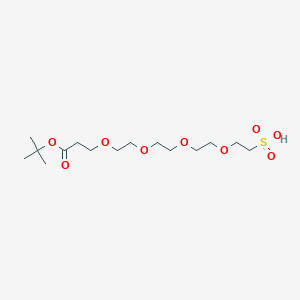 t-Butoxycarbonyl-PEG4-sulfonic acid structure, CAS 1817735-26-4