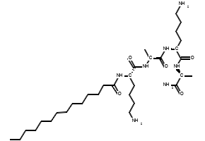 N2-(1-Oxotetradecyl)-L-lysyl-L-alanyl-L-lysyl-L-alaninamide structure, CAS 959610-24-3