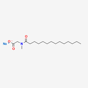 sodium N-methyl-N-(1-oxotetradecyl)aminoacetate structure, CAS 30364-51-3