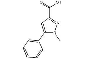 1-METHYL-5-PHENYL-1H-PYRAZOLE-3-CARBOXYLIC ACID structure, CAS 10199-53-8