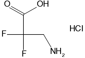 3-Amino-2,2-difluoropropanoic acid hydrochloride structure, CAS 1159825-06-5