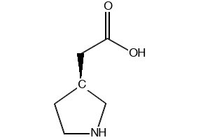 (S)-2-(pyrrolidin-3-yl)acetic acid structure, CAS 122442-02-8