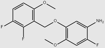 Benzenamine, 5-[(2,3-difluoro-6-methoxyphenyl)methoxy]-2-fluoro-4-methoxy- structure, CAS 935287-59-5