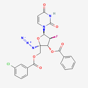 4’-Azido-3’-O-benzoyl-5’-O-(m-chlorobenzoyl)-2’-deoxy-2’-fluoro-beta-D-arabinouridine structure, CAS 1333126-30-9