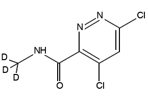 3-Pyridanzinecarboxamide,4,6-dichloro-N-(methyl-d3) structure, CAS 1609393-89-6