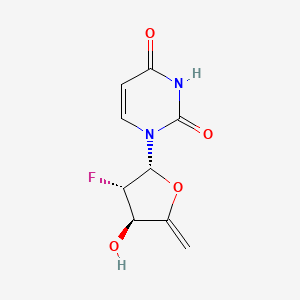 2,4(1H,3H)-Pyrimidinedione, 1-(2,5-dideoxy-2-fluoro-β-D-threo-pent-4-enofuranosyl)- structure, CAS 173379-64-1