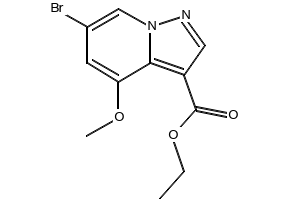 Ethyl 6-bromo-4-methoxypyrazolo[1,5-a]pyridine-3-carboxylate structure, CAS 1207557-35-4