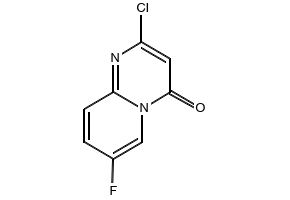 2-chloro-7-fluoro-4H-pyrido[1,2-a]pyrimidin-4-one structure, CAS 1449598-86-0