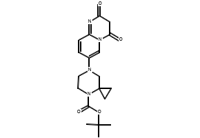 4,7-Diazaspiro[2.5]octane-4-carboxylic acid, 7-(2-hydroxy-4-oxo-4H-pyrido[1,2-a]pyrimidin-7-yl)-, 1,1-dimethylethyl ester structure, CAS 2133298-72-1