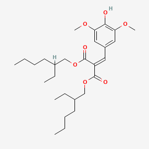 DIETHYLHEXYL SYRINGYLIDENEMALONATE structure, CAS 444811-29-4