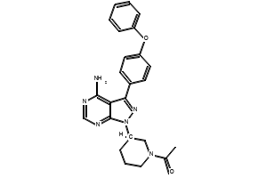 (R)-1-[3-[4-Amino-3-(4-phenoxyphenyl)-1H-pyrazolo[3,4-d]pyrimidin-1-yl]piperidin-1-yl]ethanone structure, CAS 1288338-95-3