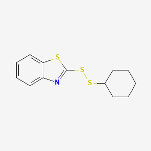 Benzothiazole, 2-(cyclohexyldithio)- structure, CAS 28084-58-4