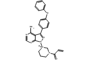 N-[1-[(3R)-1-(1-oxo-2-propen-1-yl)-3-piperidinyl]-3-(4-phenoxyphenyl)-1H-pyrazolo[3,4-d]pyrimidin-4-yl]- 2-Propenamide structure, CAS 2031255-27-1