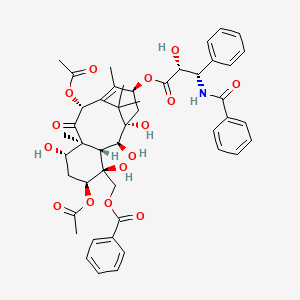 -(BenzoylaMino)-α-hydroxybenzenepropanoic Acid (αR,βS)-(1S,3S,4S,4aR,5S,6S,8S,11R,12aS)-3,11-Bis(acetyloxy)-4-[(benzoyloxy)Methyl]-1,2,3,4,4a,5,6,7,8,11,12,12a-dodecahydro-1,4,5,6-tetrahydroxy-9,12a,13,13-tetraMethyl-12-oxo-6,10-Methanobenzocyclodecen-8-yl Ester structure, CAS 932042-85-8