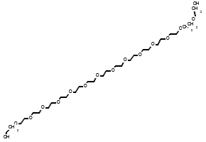 3,6,9,12,15,18,21,24,27,30,33,36,39,42-tetradecaoxatetratetracontane-1,44-diol structure, CAS 28821-35-4