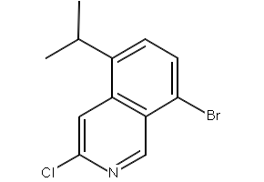Isoquinoline, 8-bromo-3-chloro-5-(1-methylethyl)- structure, CAS 2660255-85-4