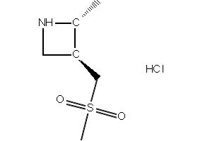 Azetidine, 2-methyl-3-[(methylsulfonyl)methyl]-, (2R,3S)- structure, CAS 2411591-37-0