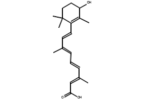 (2E,4E,6E,8E)-9-(3-hydroxy-2,6,6-trimethyl-1-cyclohexenyl)-3,7-dimethyl-nona-2,4,6,8-tetraenoic acid structure, CAS 66592-72-1