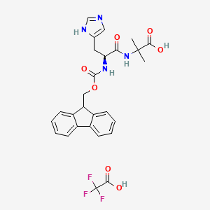Fmoc-His-Aib-OH TFA structure, CAS 1446013-08-6