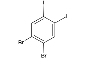 1,2-Dibromo-4,5-diiodobenzene structure, CAS 529502-50-9