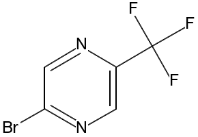 2-BroMo-5-trifluoroMethyl-pyrazine structure, CAS 1196152-38-1