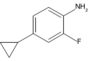 4-CYCLOPROPYL-2-FLUOROANILINE structure, CAS 893739-89-4