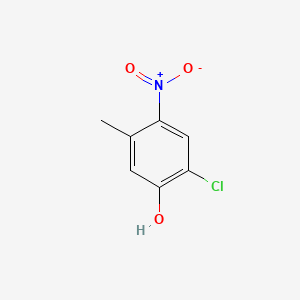 2-chloro-5-methyl-4-nitrophenol structure, CAS 40130-97-0
