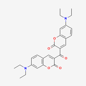 3,3'-CARBONYLBIS(7-DIETHYLAMINOCOUMARIN) structure, CAS 63226-13-1