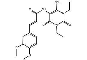 (E)-N-(6-aMino-1,3-diethyl-2,4-dioxo-1,2,3,4-tetrahydropyriMidin-5-yl)-3-(3,4-diMethoxyphenyl)acrylaMide structure, CAS 187393-68-6