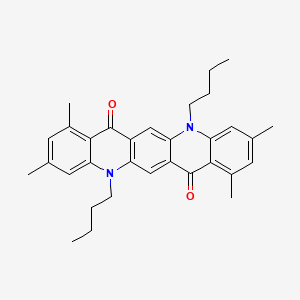 5,12-Dibutyl-1,3,8,10- tetramethylquinacridone structure, CAS 850815-10-0