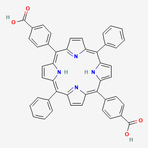5,15-diphenyl-10,20-di(4-carboxyphenyl)porphine structure, CAS 142168-26-1