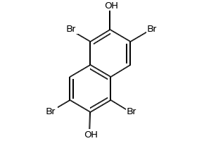 1,3,5,7-tetrabromo-2,6-naphthalenediol structure, CAS 133546-43-7