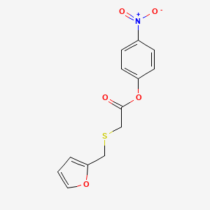 (4-nitrophenyl) 2-(furan-2-ylmethylsulfanyl)acetate structure, CAS 118287-86-8