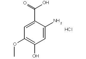 2-aMino-5-hydroxy-4-Methoxybenzoic acid structure, CAS 31839-21-1