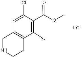 methyl 5,7-dichloro-1,2,3,4-tetrahydroisoquinoline-6-carboxylate structure, CAS 851784-90-2