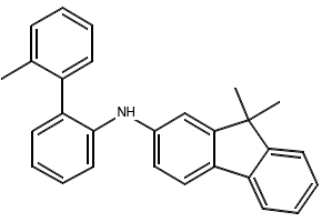 9,9'-Spirobi[9H-fluoren]-2-amine, N-[1,1'-biphenyl]-2-yl-2',7'-bis(1,1-dimethylethyl)-N-(9,9-dimethyl-9H-fluoren-2-yl)- structure, CAS 1365840-52-3