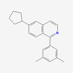 6-cyclopentyl-1-(3,5-dimethylphenyl)Isoquinoline structure, CAS 2122870-54-4