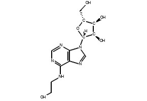 N-(2-Hydroxyethyl)adenosine structure, CAS 4338-48-1